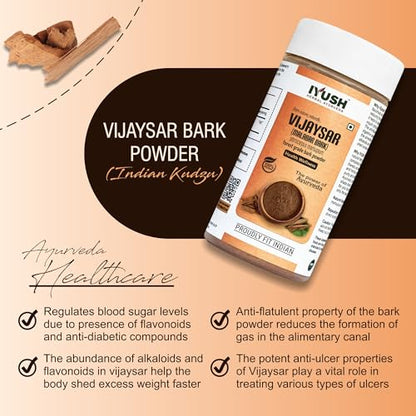 IYUSH Herbal Ayurveda Vijaysar Powder (pack of 2)- 100gm each