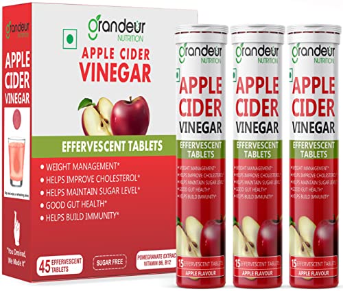 Grandeur Apple Cider Vinegar Tablets, 45 Effervescent Tabs