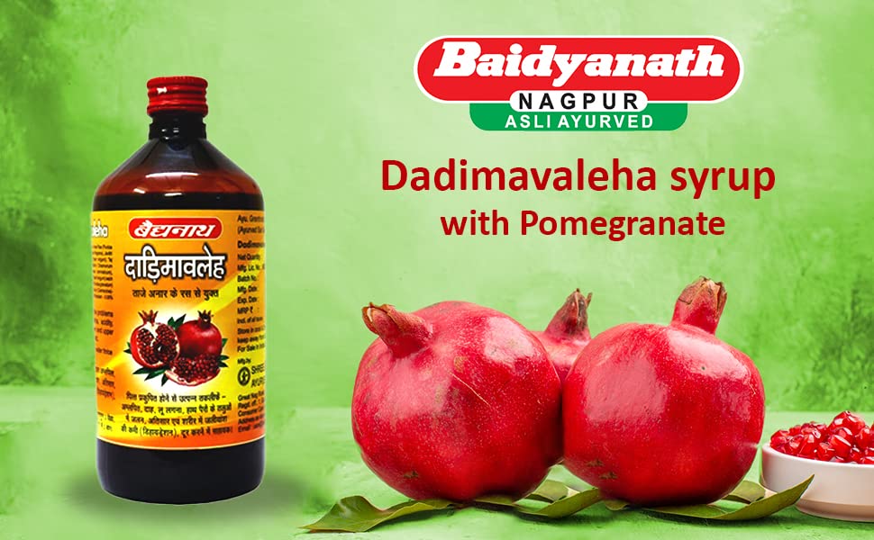 Baidyanath Nagpur Dadimavaleha syrup with Pomegranate - 450 ML