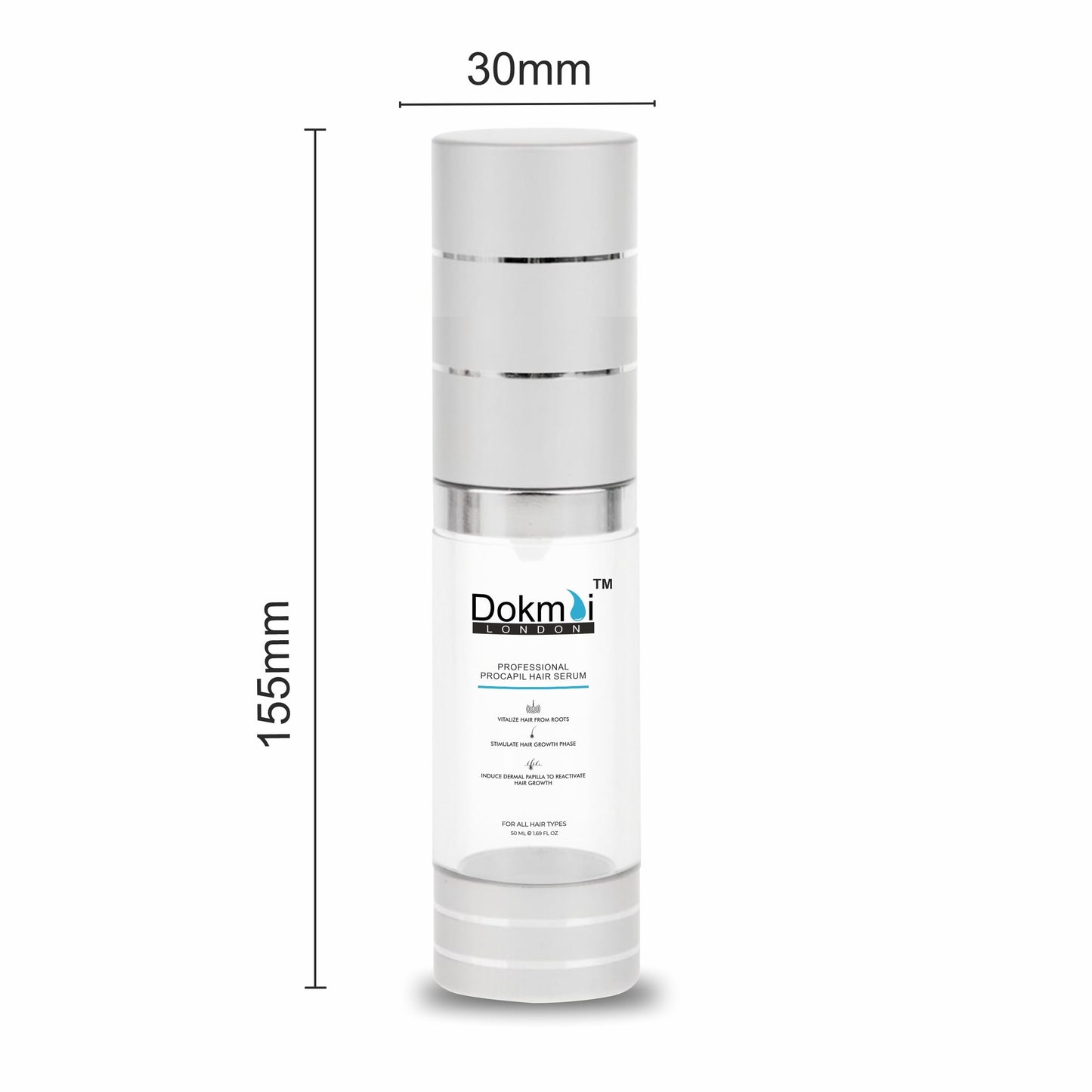 Dokmai LONDON Professional Procapil hair Serum vitalize hair from roots stimulate hair growth phase  reactivate hair growth for all hair types (50 ml)