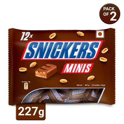 Snickers Chocolate Minis, 227g (Pack of 2)