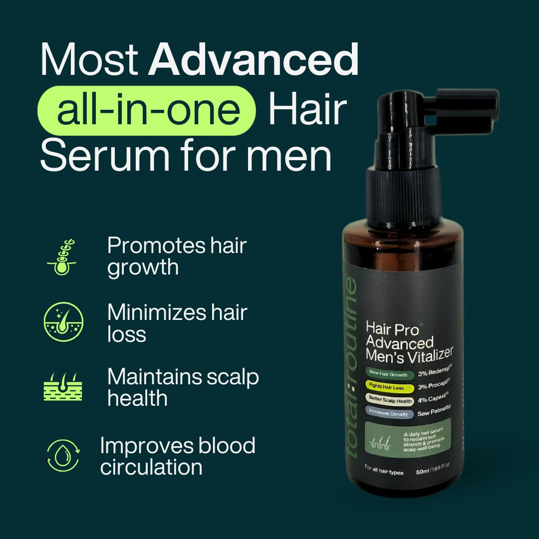 Total Routine Hair Growth Serum With 3% Redensyl, 3% Procapil, 4% Capexil Formula for Men | Promotes Growth, Reduces Hair Fall | Hair Serum Men - 50ml