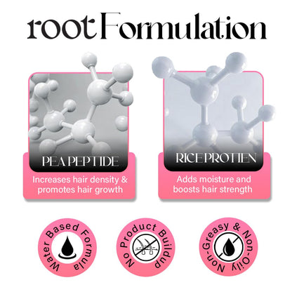 Rootcos Peptide Hair Volumizing Serum with Rice Protein| Increases hair density | Recovers hair strength and moisture | For all hair types | 50 ml