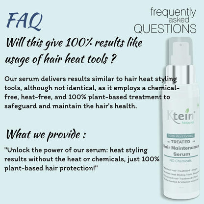 Ktein 100% Plant Based Treated Hair Maintenance Serum