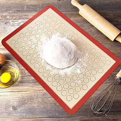 SYGA 1 Pieces Reusable Silicone Non-Stick Cookies Baking Mats for Moulds and Rolls, for Making Bread, Cakes, Macaroni, Buns and Loaves(Beige)