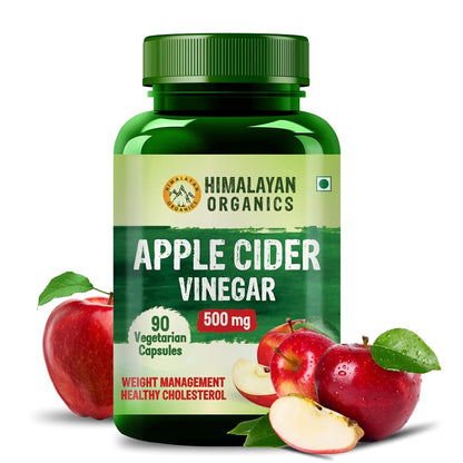 Himalayan Organics Apple Cider Vinegar 500mg Supplement for Weight Loss Management,Boost Energy | Imevels & Supports Digestive Health -90 Veg Capsules