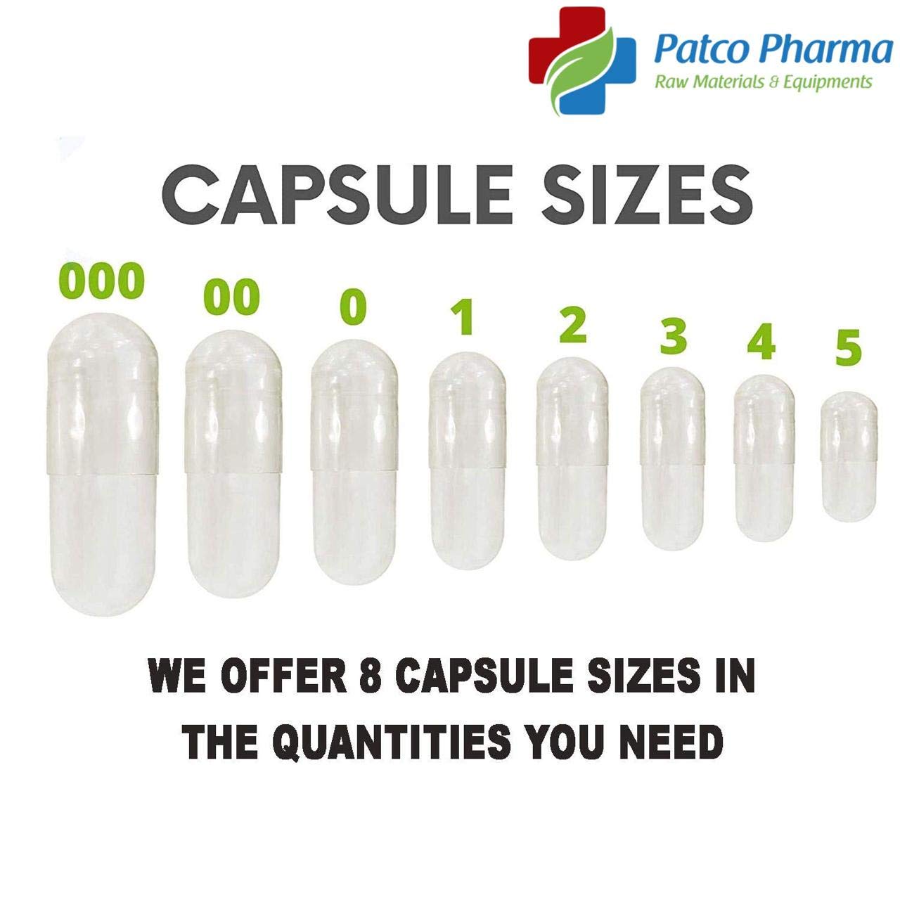 Patco Pharmaceuticals Empty Vegetarian Capsule Size 00 (1000 Pcs)