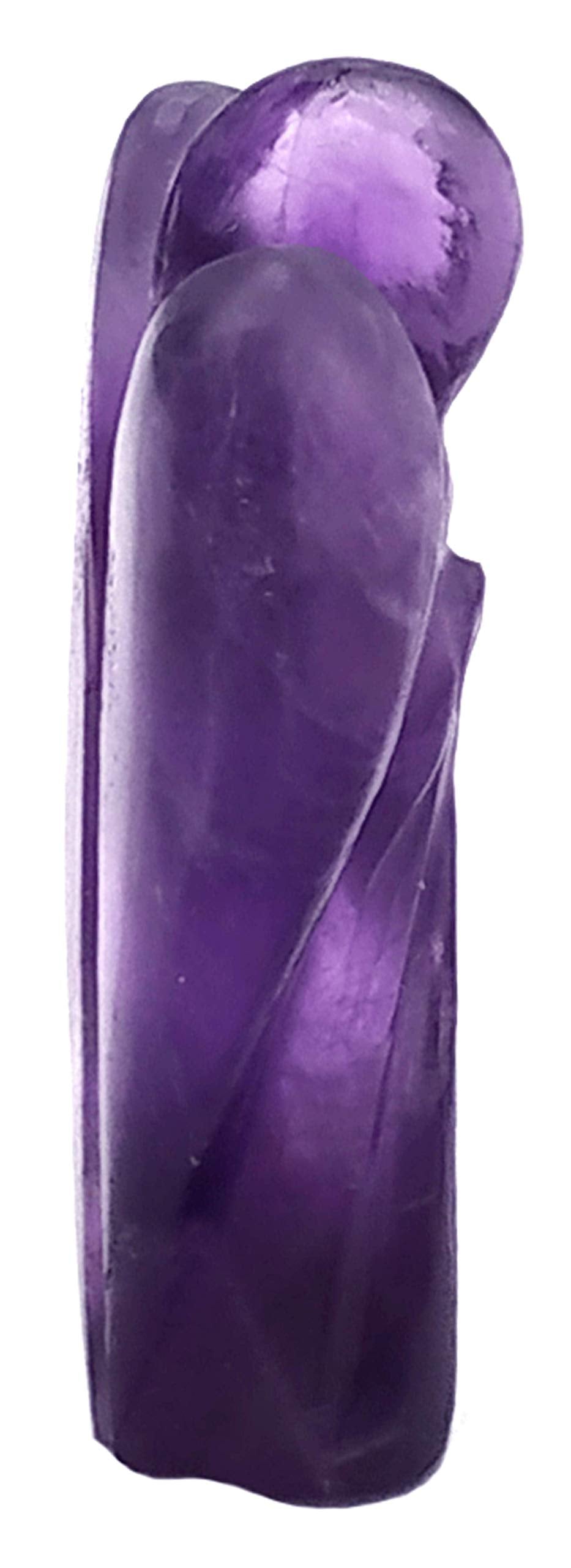 Amethyst Crystal Angel Pocket Figurines Idol - AAA Grade Original Healing Gemstone for Yoga Reiki Meditation Feng Shui (1.5 Inches)