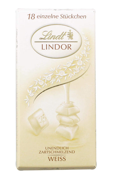 Lindt Lindor Irresistibly Smooth White Chocolate, 100g (Pack of 2)