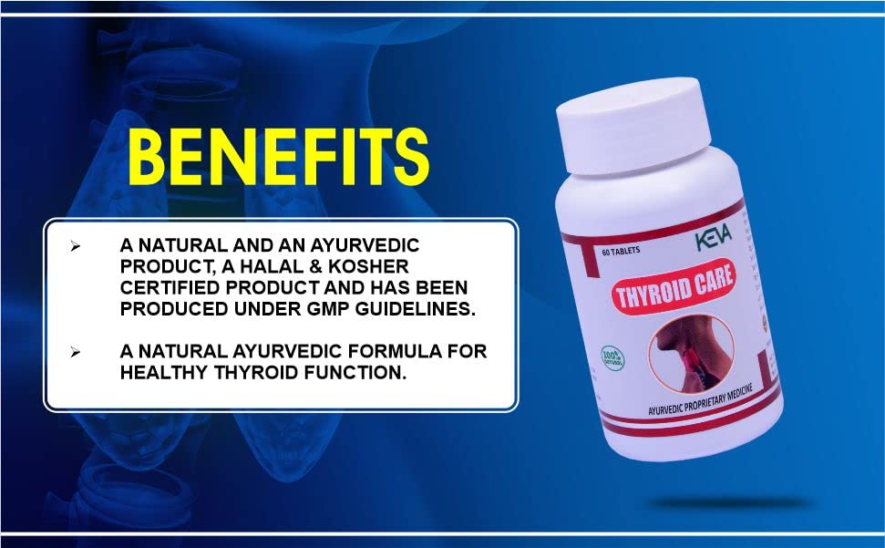 Keva Thyroid Care-60 Veg Capsules I Supports Thyroid Function & Healthy Cellular Metabolism I For both Men & Women