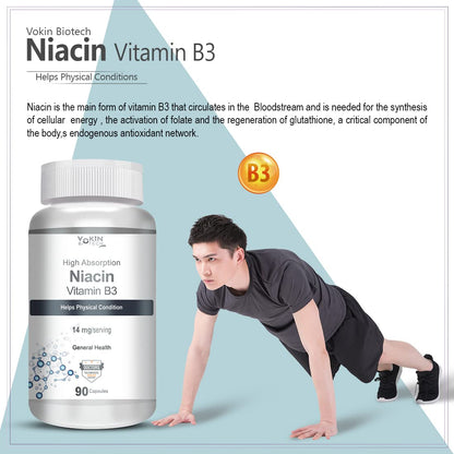 Vokin Biotech Niacin Vitamin B3 90 Veg. Capsules