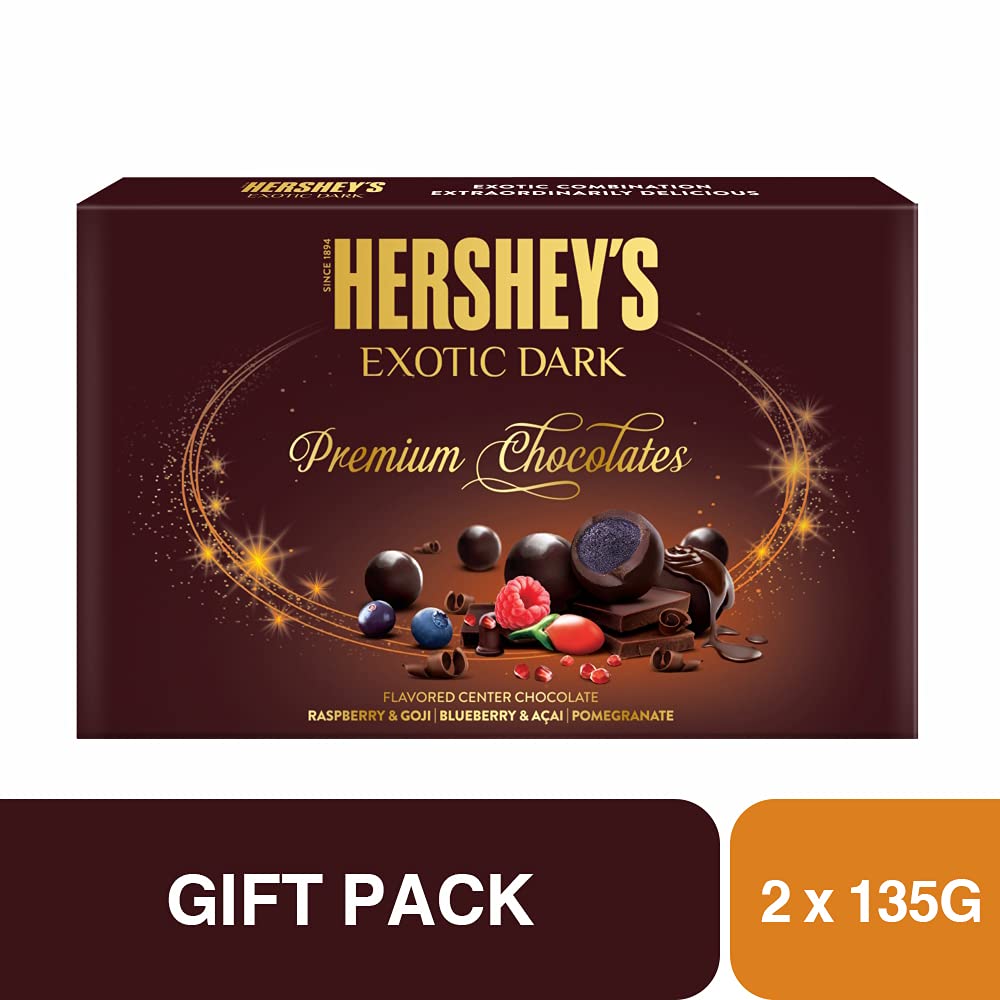 Hershey's Exotic Dark Gift Pack, 135g (Pack of 2)