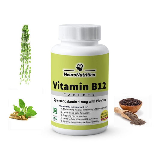 Neuronutrition Oxford Specialist Vitamin B12 (Methyl cobalamin) Plant Organic Supplement Forte Table metabolism,immunity brain heart cognitive Support