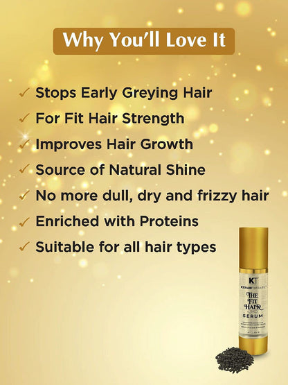 KEHAIRTHERAPY KT Professional The Fit Hair Serum 50ml For Improves Hair Fitness- Sulfate & Paraben Free