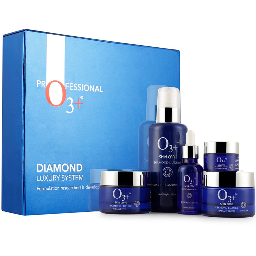 O3+ Diamond Luxury System Facial Kit for Bridal Makeup and Ultra Glow Treatments - Perfect for All Skin Type to Increase Shine and Glow on Face