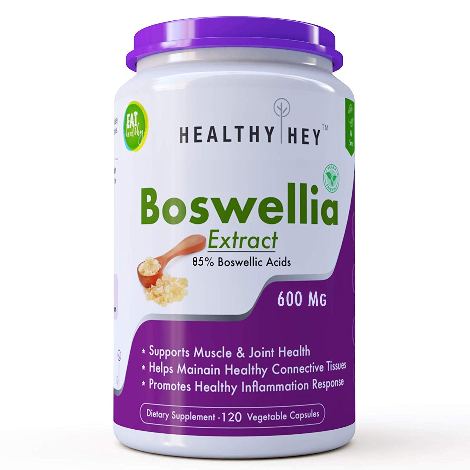 HealthyHey Nutrition Boswellia Serrata Extract 120 Vegetable Capsules
