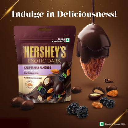 HERSHEY'S Exotic Dark Californian Almonds Sprinkled with BlackBerry Flavor 30g