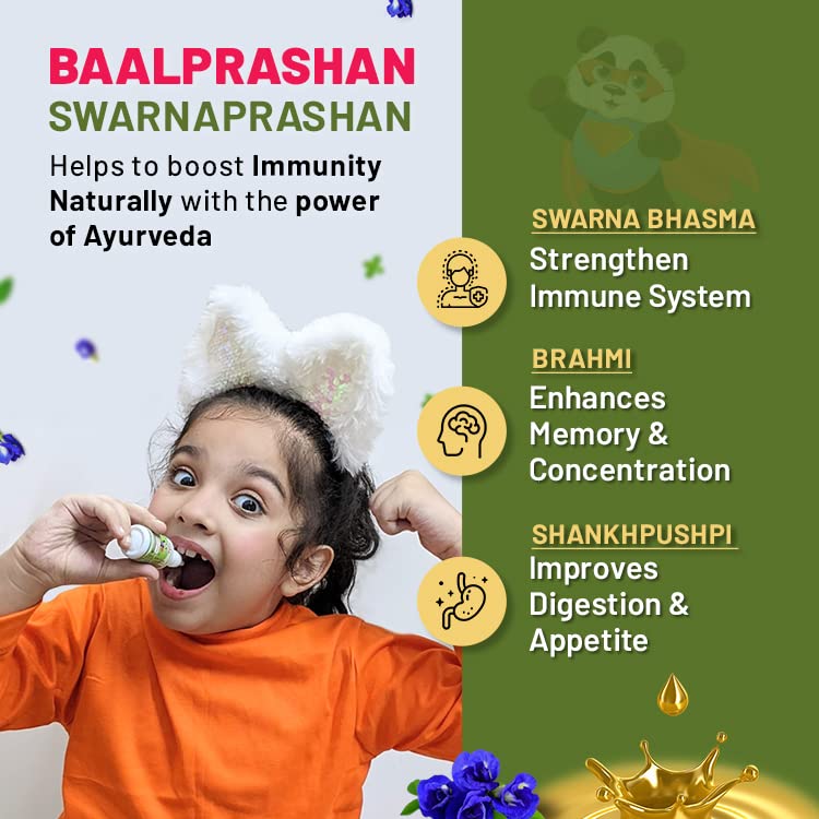 Baby Organo Swarnaprashan Drop For Kids l Suvarnaprashan l Pure 24CT Gold Extract, 0-15 years - 15ml