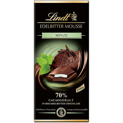 Lindt Edelbitter Mousse Minze Pouch, 150 g