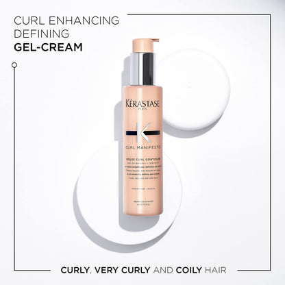 KERASTASE Curl Manifesto Gelee Curl Contour Hair Serum | Enhances Curl Definition Without Crunch | Ater | For All Wavy, Curly, Very Curly & Coily Hair