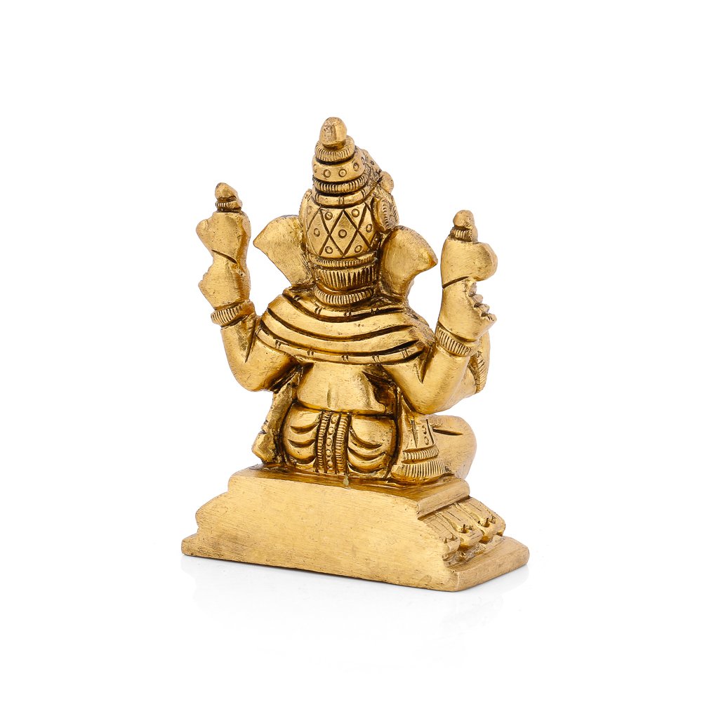 Collectible India Ganesh Ganesha Staute murti Success Lord Idol Sitting Brass Vinayak Figurine Home Decor