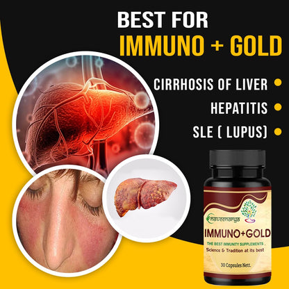 Immuno+ Gold Immunity Booster Capsules | Immunity Booster Supplement For Immunity With Natural Ingreby Ministry of Ayush, Govt. of India - 30 Capsules