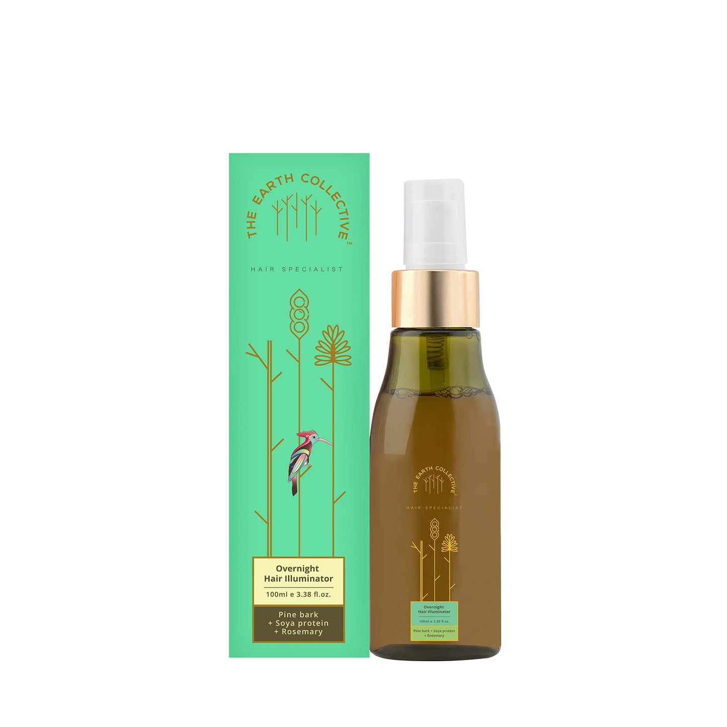 THE EARTH COLLECTIVE Overnight Hair Serum Illuminator - Makes Hair Radiant And Easy To Manage - Contains No Harmful Chemicals, 100 Ml