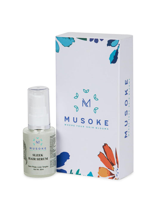 Musoke Sleek Hair Serum- Natural Hair Serum For Frizz-Free Hairs With Natural Oils | Protection And ry,Flyaway & Frizzy Hair| Extraordinary Oil| 30Ml.