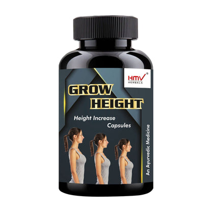 HMV HERBALS GROW HEIGHT CAPSULES- HERBAL HEIGHT GROWTH SUPPLEMENT FOR MEN & WOMEN (Pack of 1)