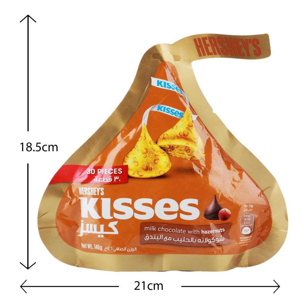 Hershey's Kisses Creamy Milk Chocolate With Hazelnuts - 146 Grams