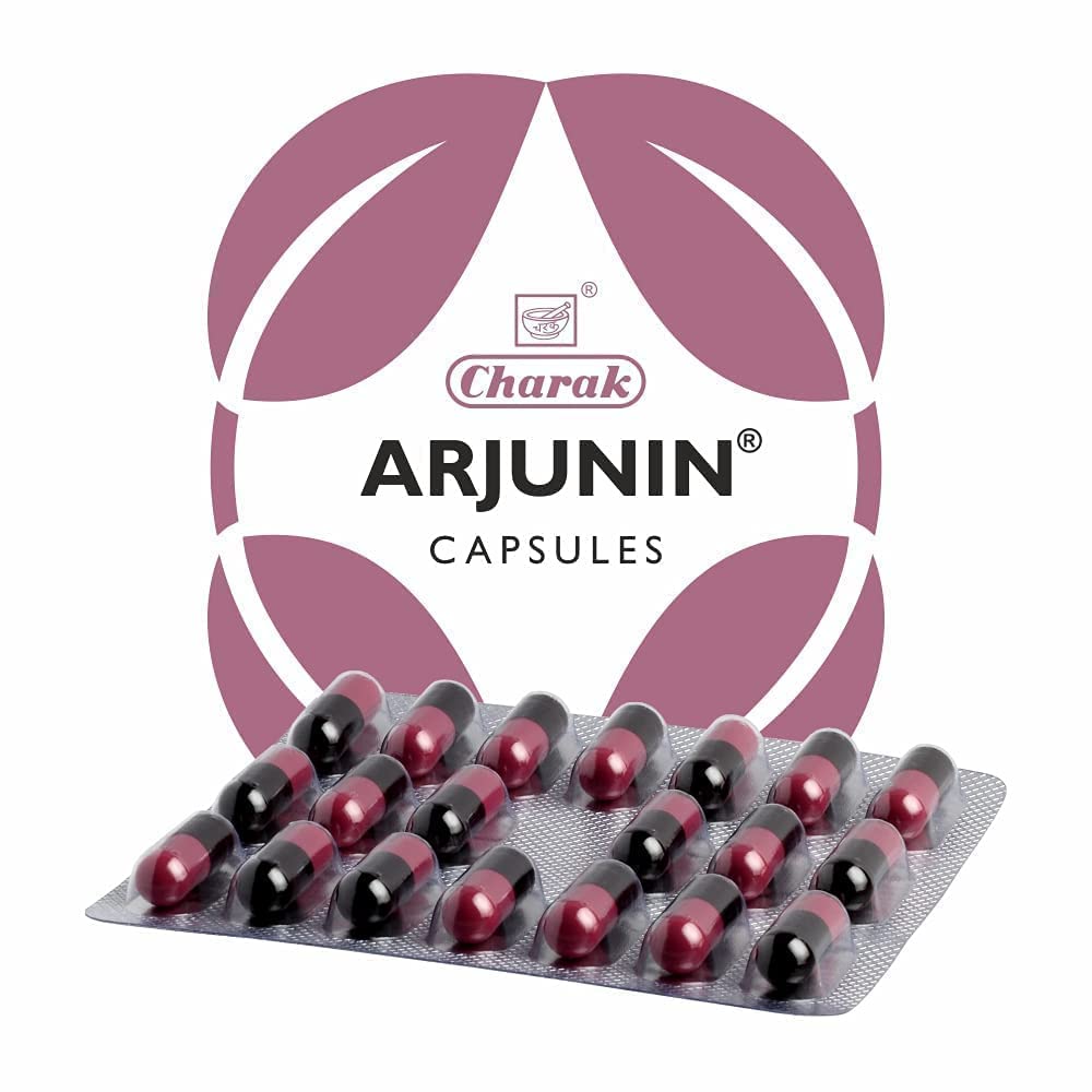 Charak Pharma Arjunin Capsule for Heart Health For Men- 20 Capsules (Pack of 2)