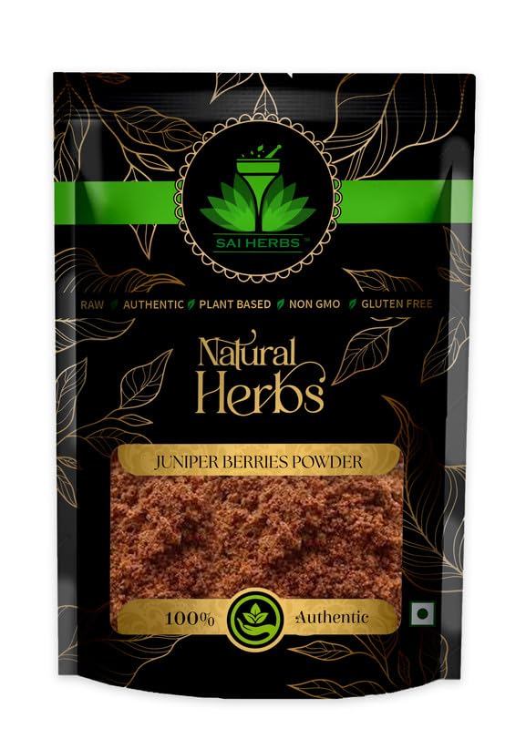 SAI HERBS Juniper Berries Powder - Juniper Berry Fruit Powder - Boosts Immunity - For Blood Sugar (100 Grams)