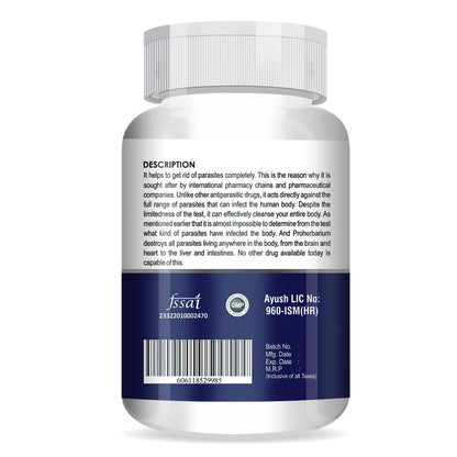 ANC Herbarium 500mg Support Supplements to Protects Liver, Heart, Lungs, Stomach & Skin from Parasites For Men & Women 60 Capsules (Pack of 1)