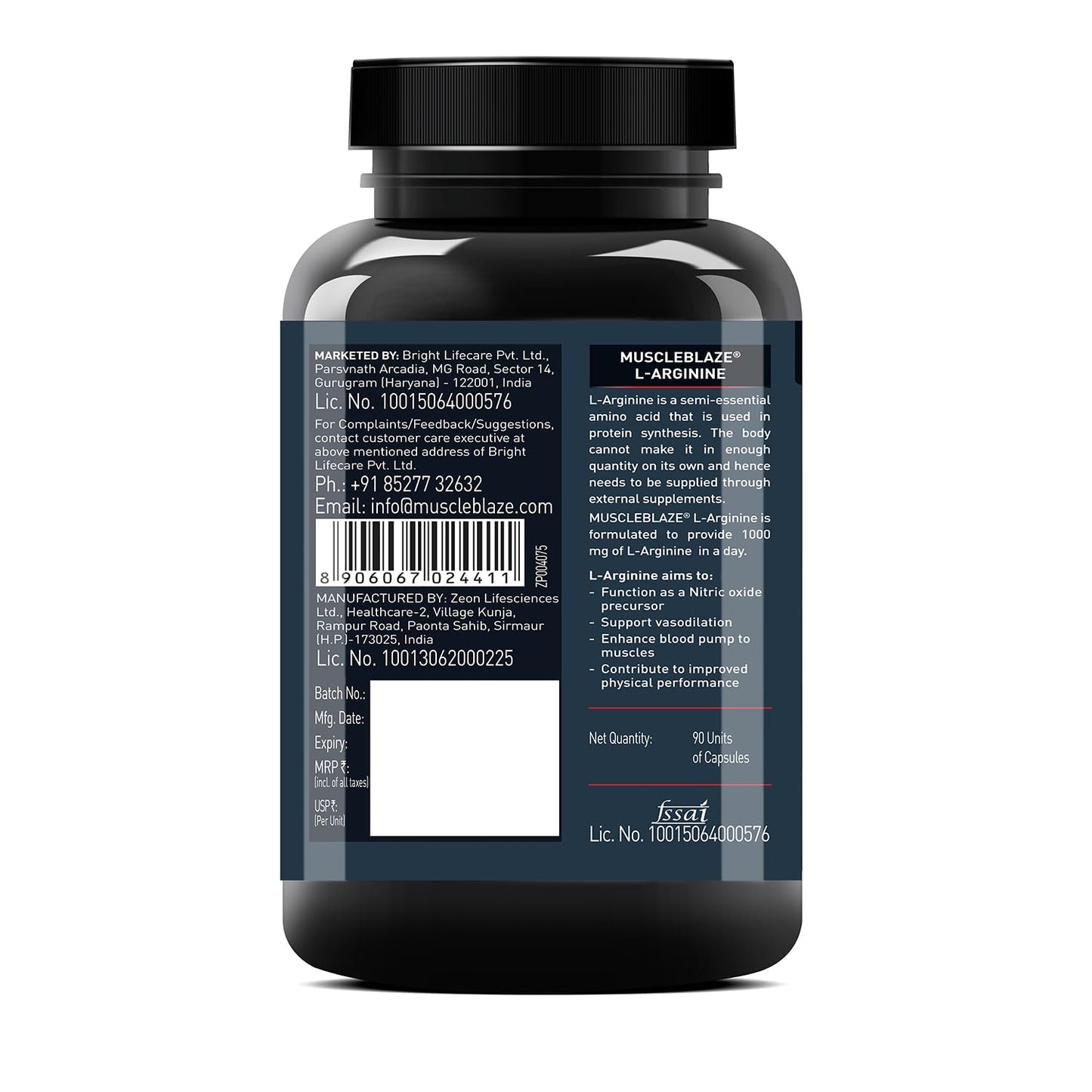 Muscleblaze L-Arginine - 90 Capsule