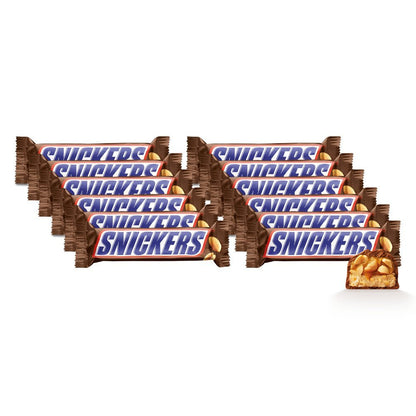 Snickers Chocolate Bar, 50g (Pack of 12)