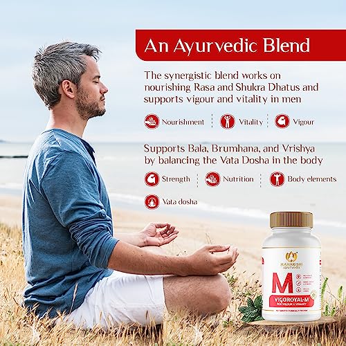 Shilajit Tablets | Maharishi Ayurveda Vigoroyal M & F Formulation For Vigor and Vitality| Contains Shilajeet, Ashwagandha and Gokshura 120 Tab