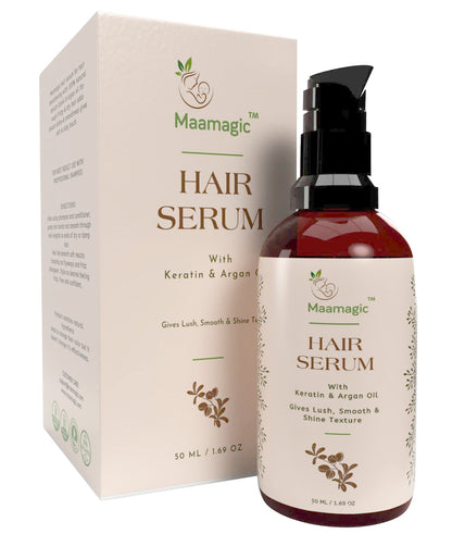 MaaMagic Silk-N Shine Serum with Keratin & Argan Oil (50 ml).