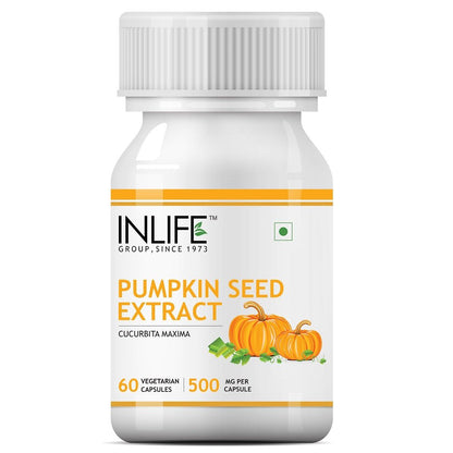 Inlife Pumpkin Seed Extract Supplement (500 mg) - 60 Vegetarian Capsules