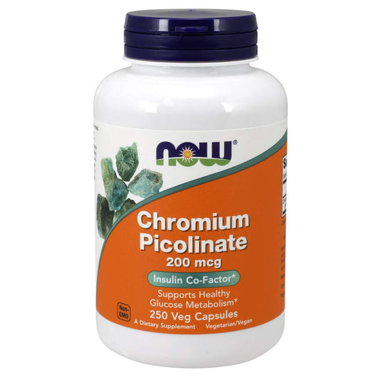 NOW Foods Chromium Picolinate 200mcg, 250 Capsules