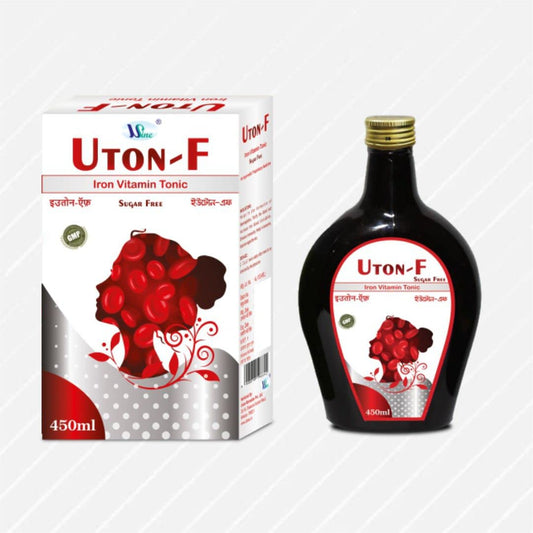 UTON-F Iron Vitamin Syrup (Sugar Free) | Increase Red Blood Cells | Enhance Vitamin & Mineral | GMP Certified | 100% Ayurvedic