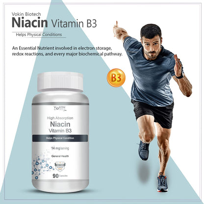 Vokin Biotech Niacin Vitamin B3 90 Veg. Capsules