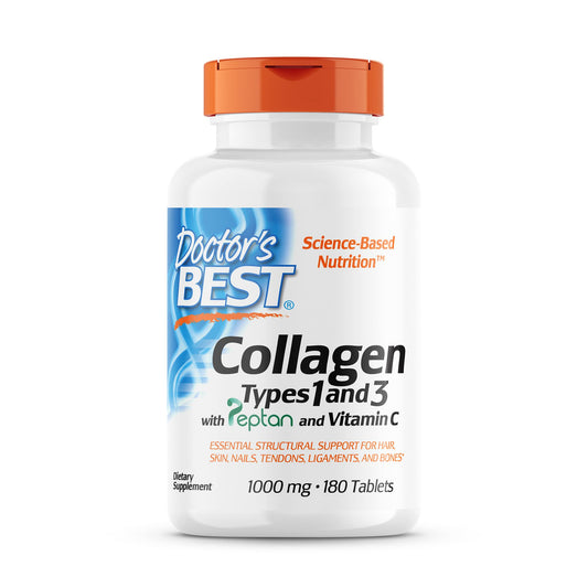 Doctor's Best, Best Collagen Types 1 & 3, 1000 mg, 180 Tablets