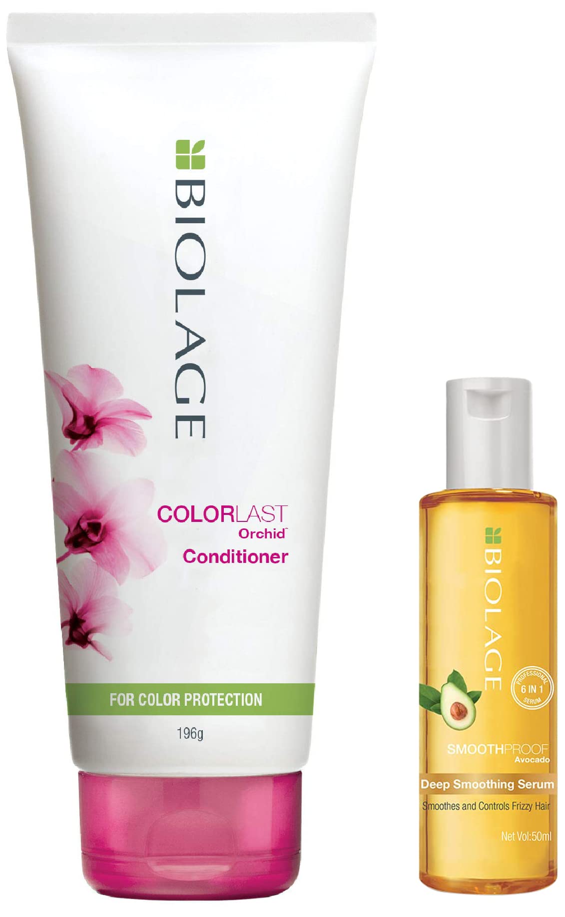 BIOLAGE Colorlast Conditioner& Biolage Smoothproof Deep Smoothing 6-In-1 Professional Hair Serum