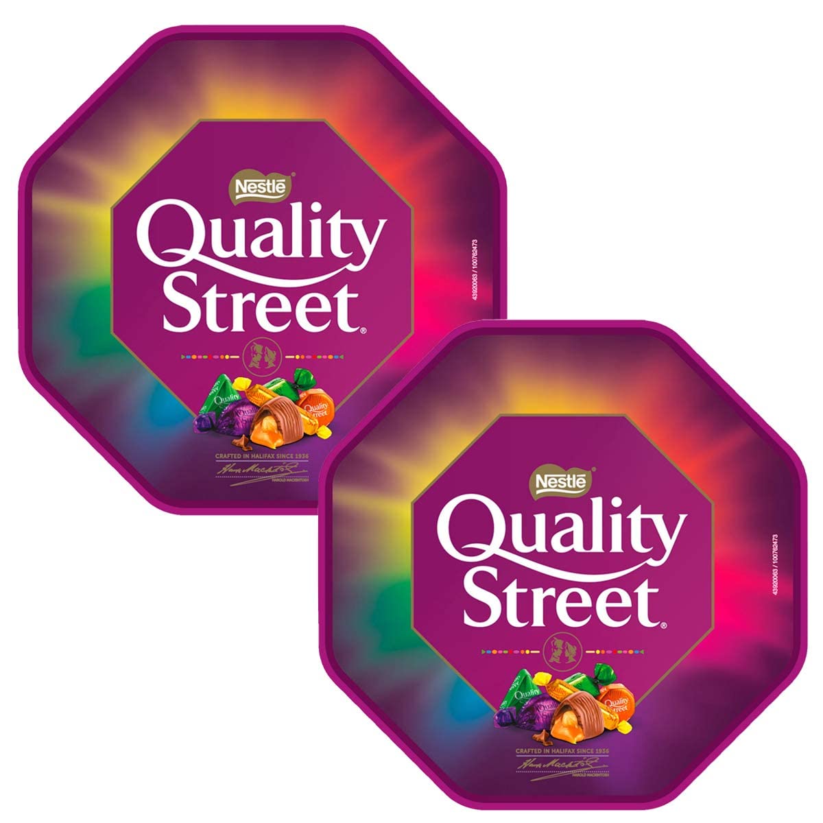 Nestle Quality Street Assorted Milk and Dark Chocolate and Toffees Tub, 650g