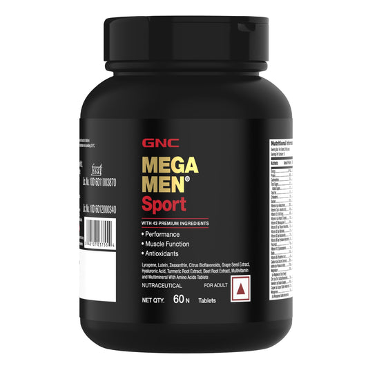 GNC Mega Men Sport Multivitamin | 60 Tablets | Boosts Muscle Performance | Antioxidant Rich | Supporision | Formulated In USA | 43 Premium Ingredients