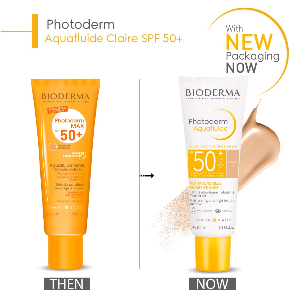 Bioderma Photoderm Aquafluide Sunscreen SPF 50+ Claire - Sun Active Defense, 40ml