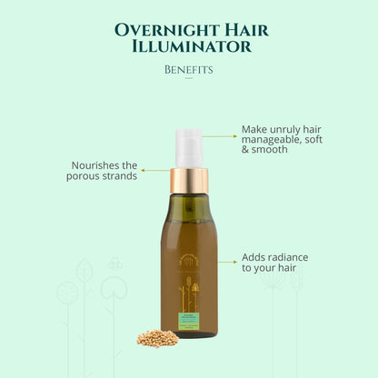 THE EARTH COLLECTIVE Overnight Hair Serum Illuminator - Makes Hair Radiant And Easy To Manage - Contains No Harmful Chemicals, 100 Ml