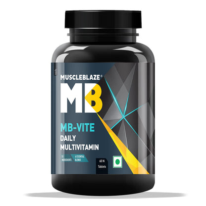 MuscleBlaze MB-Vite Multivitamin with Immunity Boosters & Digestive Enzymes,60 Tablets with MuscleBlurity & Accuracy, 60 Fish Oil Capsules(Combo Pack)