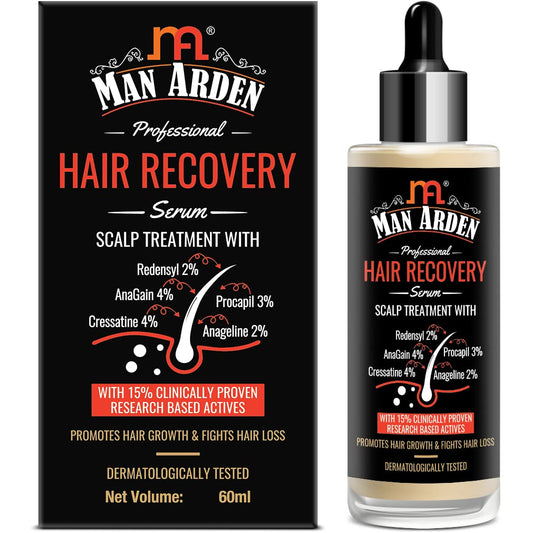 Man Arden Professional Hair Recovery Serum, Promotes Hair Growth & Fights Hair Loss, 60ml