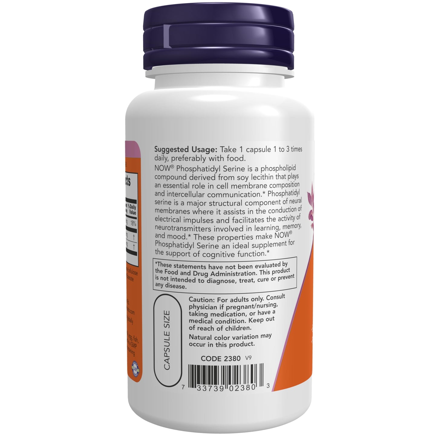 NOW Foods Phosphatidyl Serine 100mg, 60 Capsules